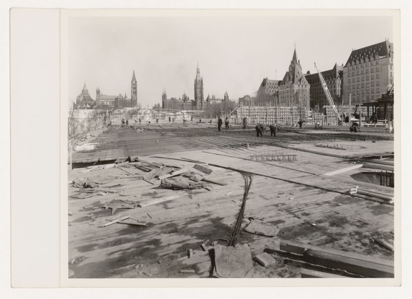 Vue de la Cour suprême du Canada en construction, Ottawa, Ontario