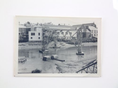 View of steel structure for bridge