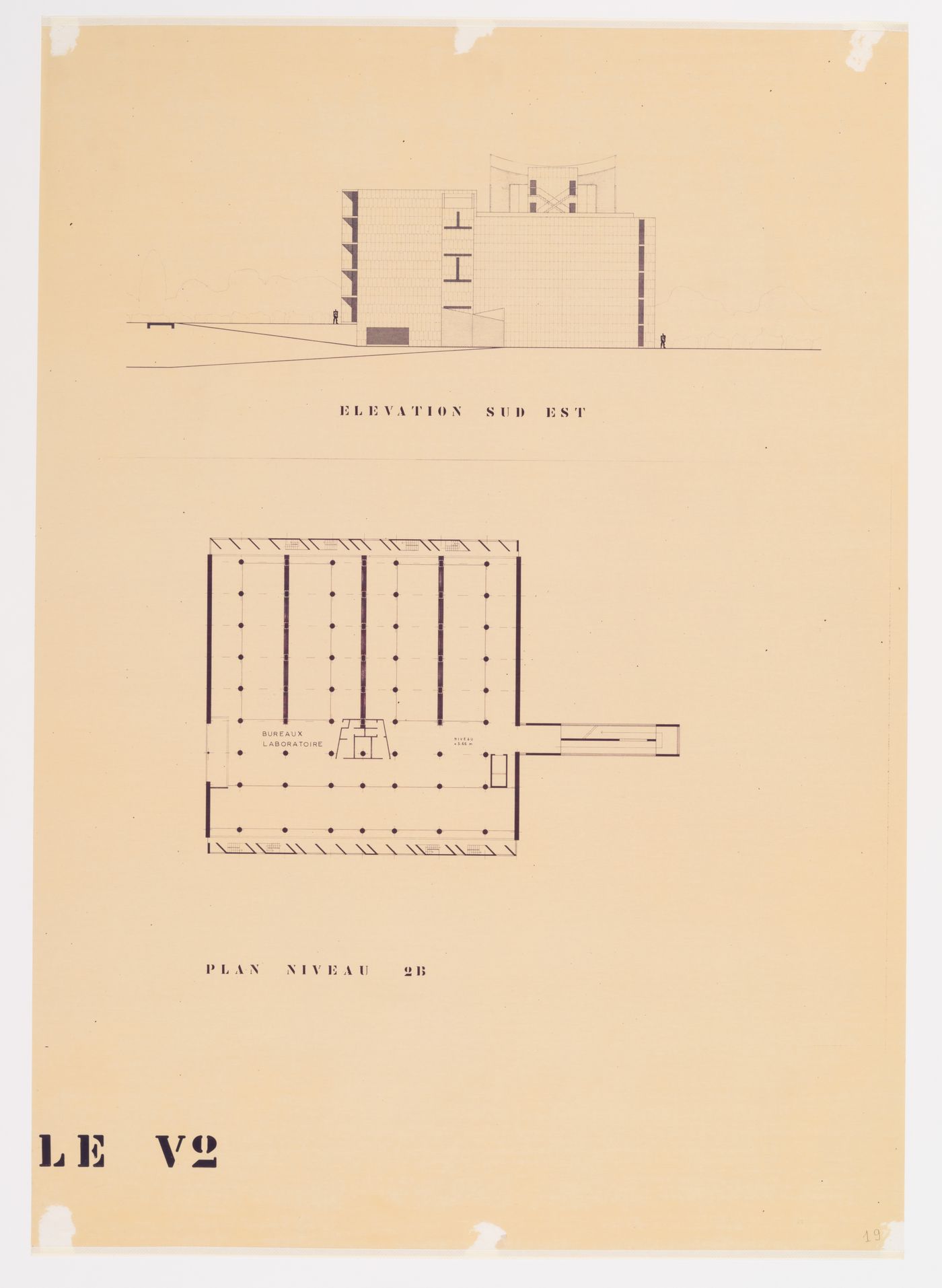 Presentation drawing for the Museum of Knowledge, Sector 1, in Chandigarh, India