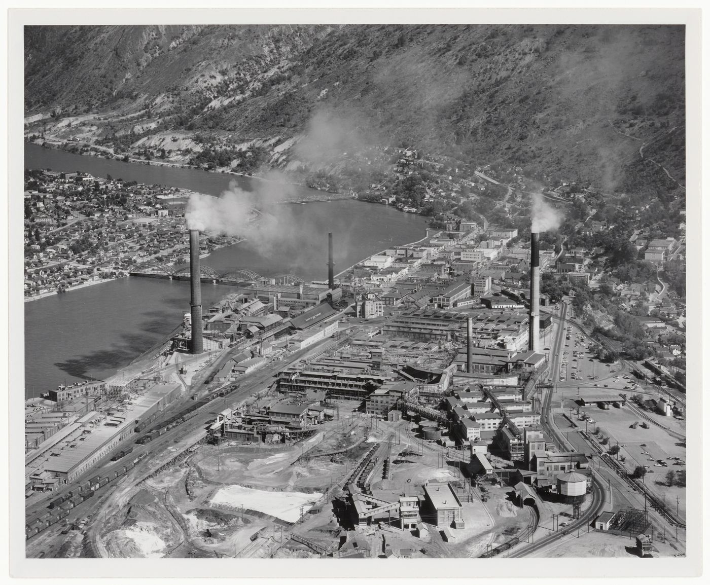 British Columbia: Trail - with Columbia River and the gigantic Cominco smelter