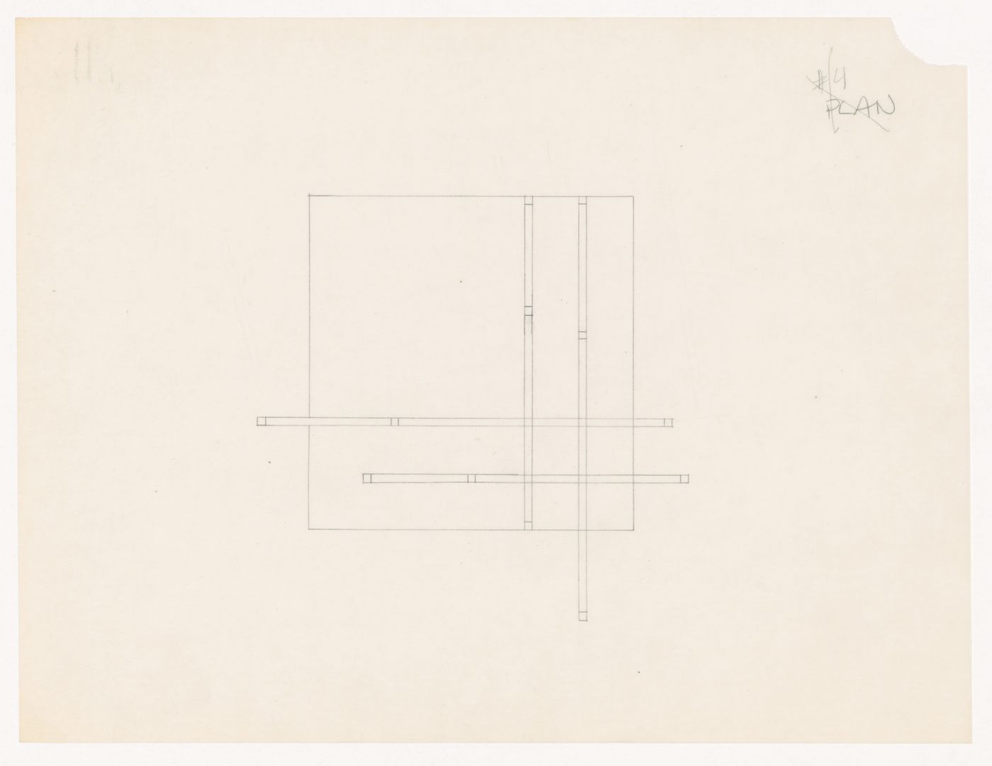 Sketch plan for House VI, Cornwall, Connecticut