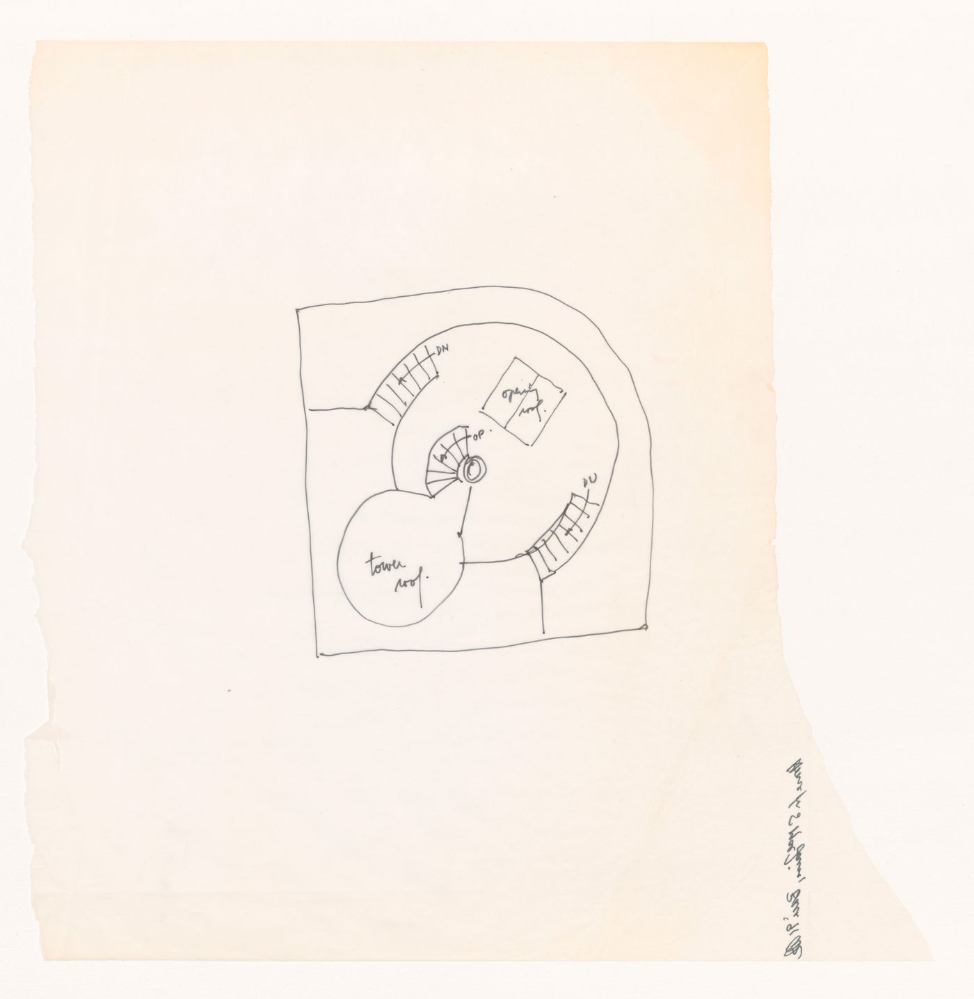 Sketch plan for Shirley MacLaine House, De Baca County, New Mexico