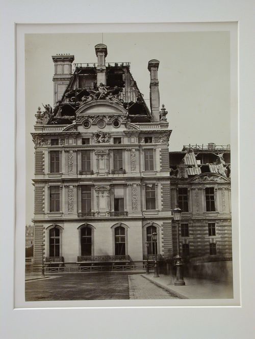 1871 Insurrection de Paris Les Tuileris Pavillon de Flore