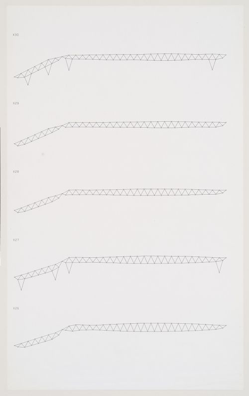 Space frame sections (X26-X30), Odawara Municipal Sports Complex, Odawara, Kanagawa, Japan