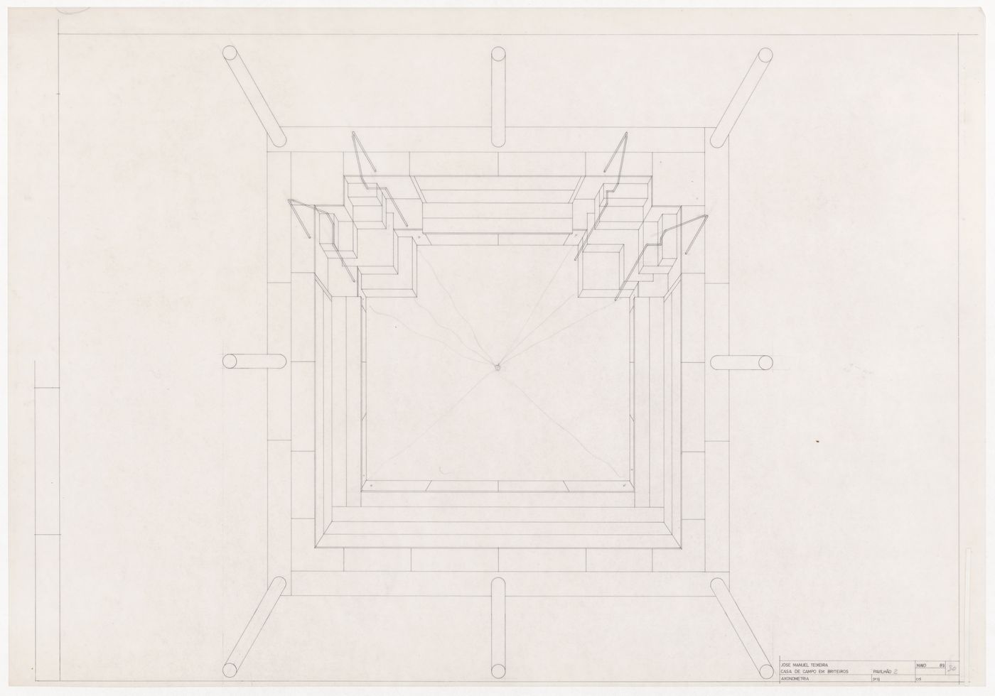 Axonometric view for Casa J. M. Teixeira, Quinta do Forno, Briteiros - Guimarães, Portugal