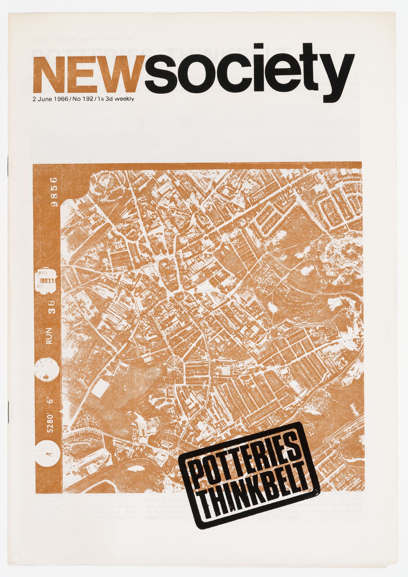New Society cover, 2 June 1966, Potteries Thinkbelt