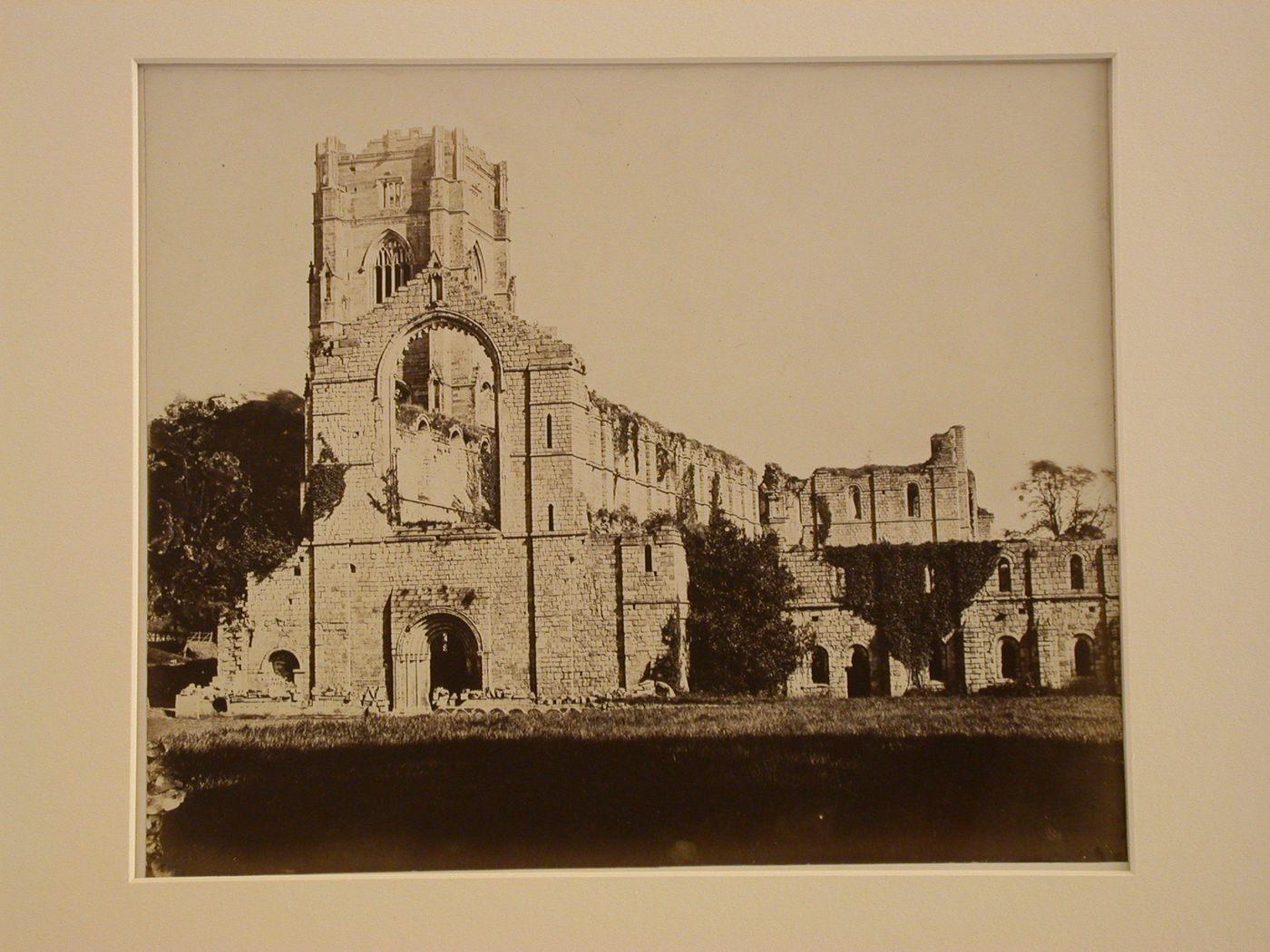 View of Fountain Abbey, Yorkshire, England