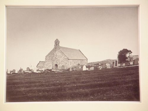 Exterior view of St. Tudnos Church and churchyard, Great Ormes Head, Wales