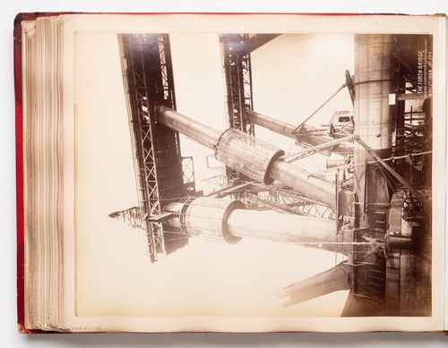 View of the Forth Bridge under construction, Firth of Forth, Scotland, United Kingdom