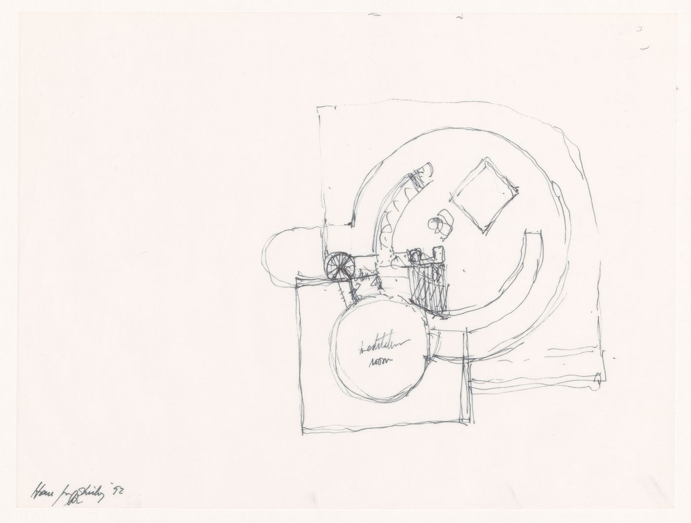 Sketch plan for Shirley MacLaine House, De Baca County, New Mexico