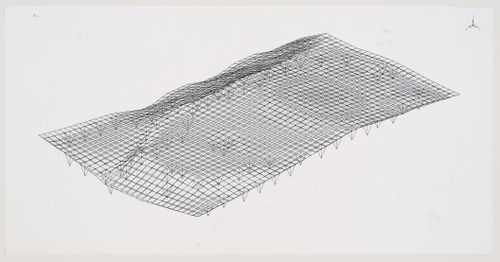 Perspective view of space frame, Odawara Municipal Sports Complex, Odawara, Kanagawa, Japan