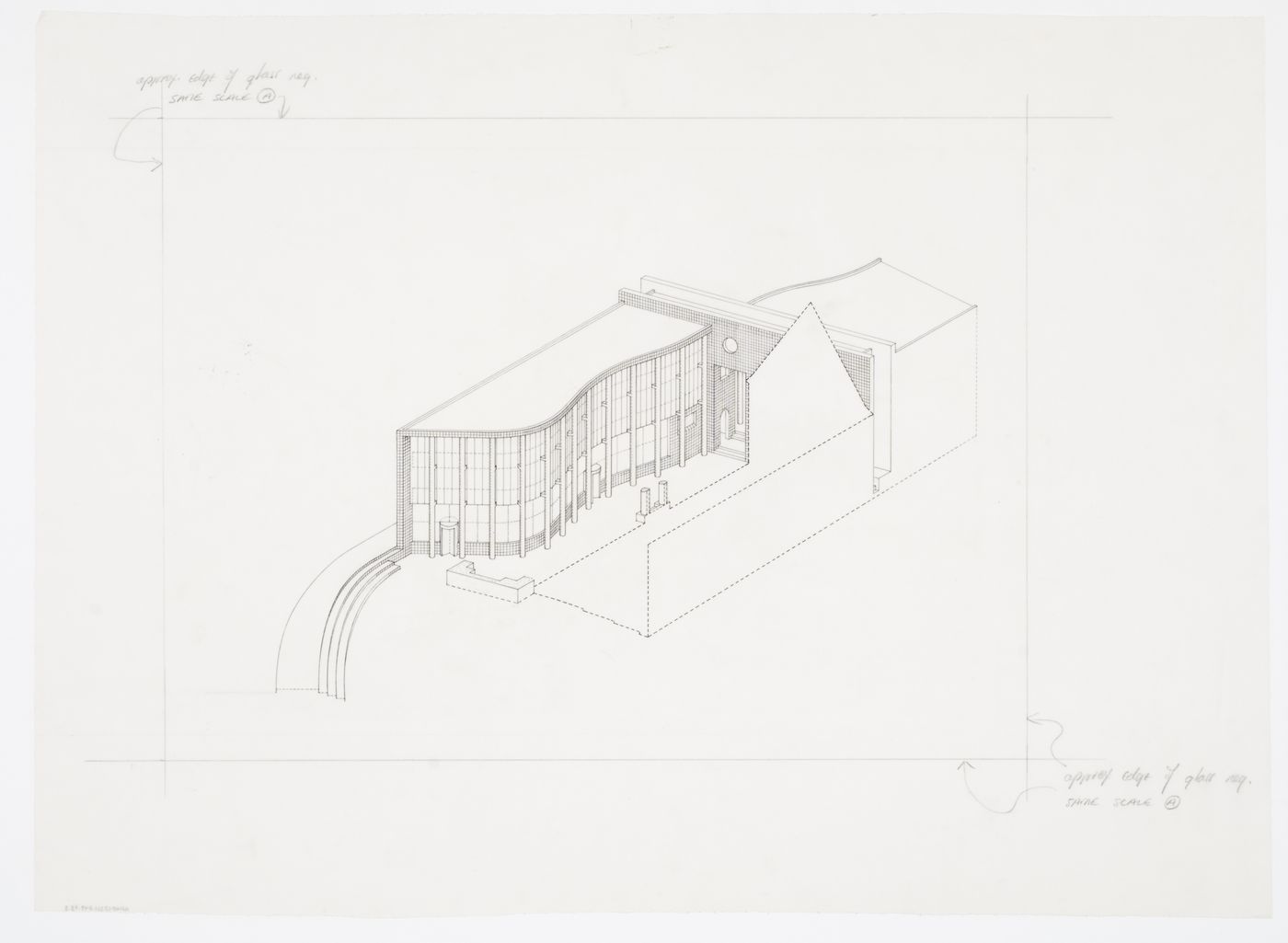 Dresdner Bank, Marburg, Germany: axonometric