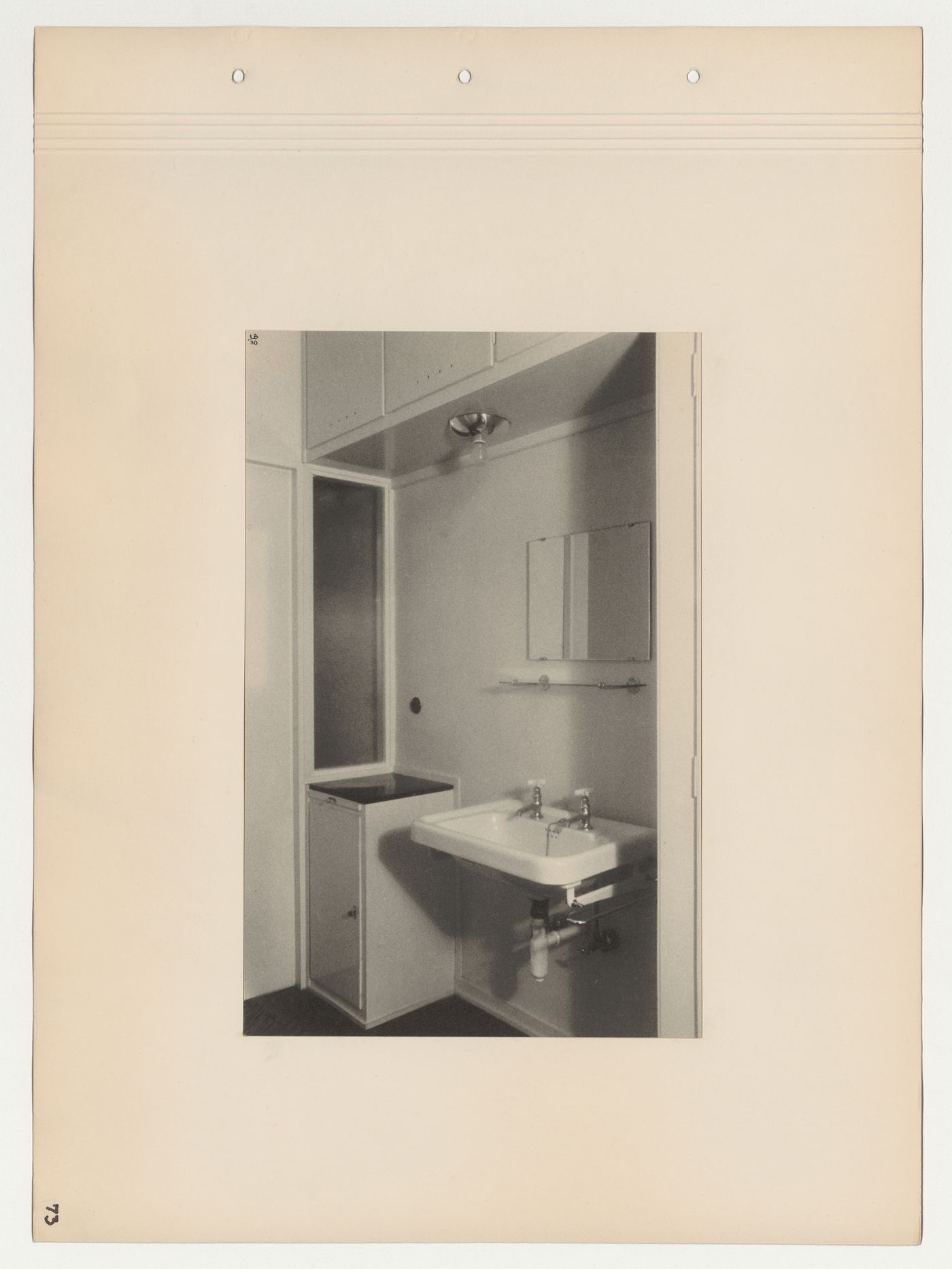 Interior view of an apartment kitchenette sink, Budge Foundation Old People's Home, Frankfurt am Main, Germany