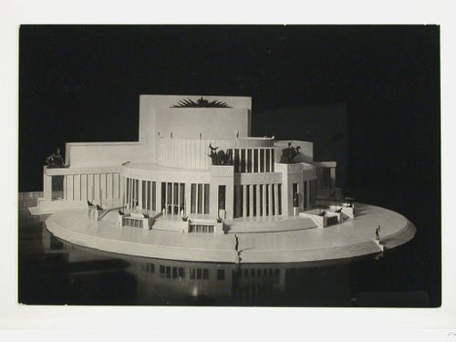 Photograph of a model for a Red Army Theater, Moscow