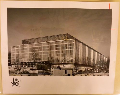 View of the Soviet Pavilion, Expo 58, Brussels, Belgium