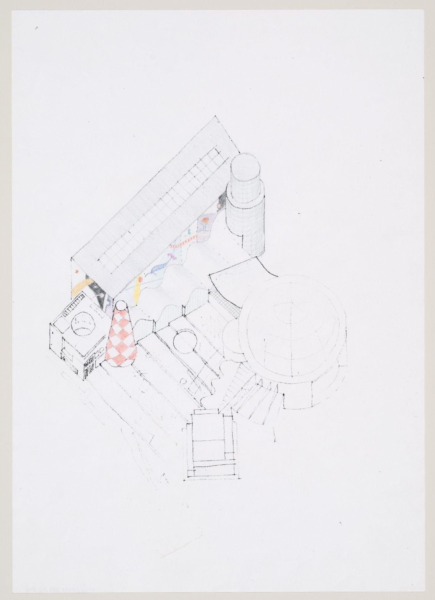 Bibliothèque de France, Paris, France: axonometric