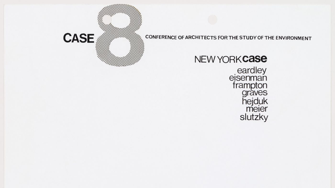 Letterhead for the CASE 8 conference held at MoMA in New York on May 21- 22 1971