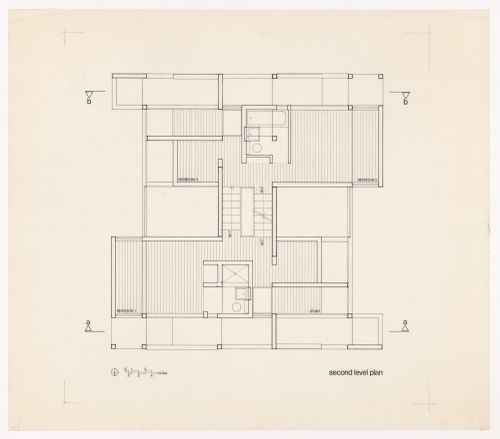 Second level plan for House IV, Falls Village, Connecticut