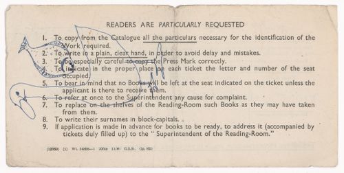 British library catalogue request slip