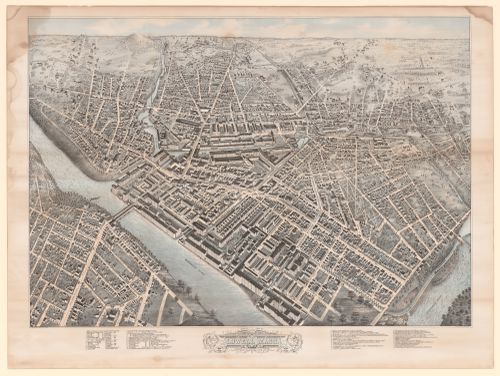 Bird's-eye view of museum - Lowell, Massachusetts