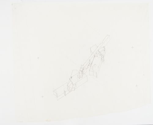 Axonometric projection, Biozentrum - Biology Center for the J.W. Goethe University, Frankfurt am Main, Germany