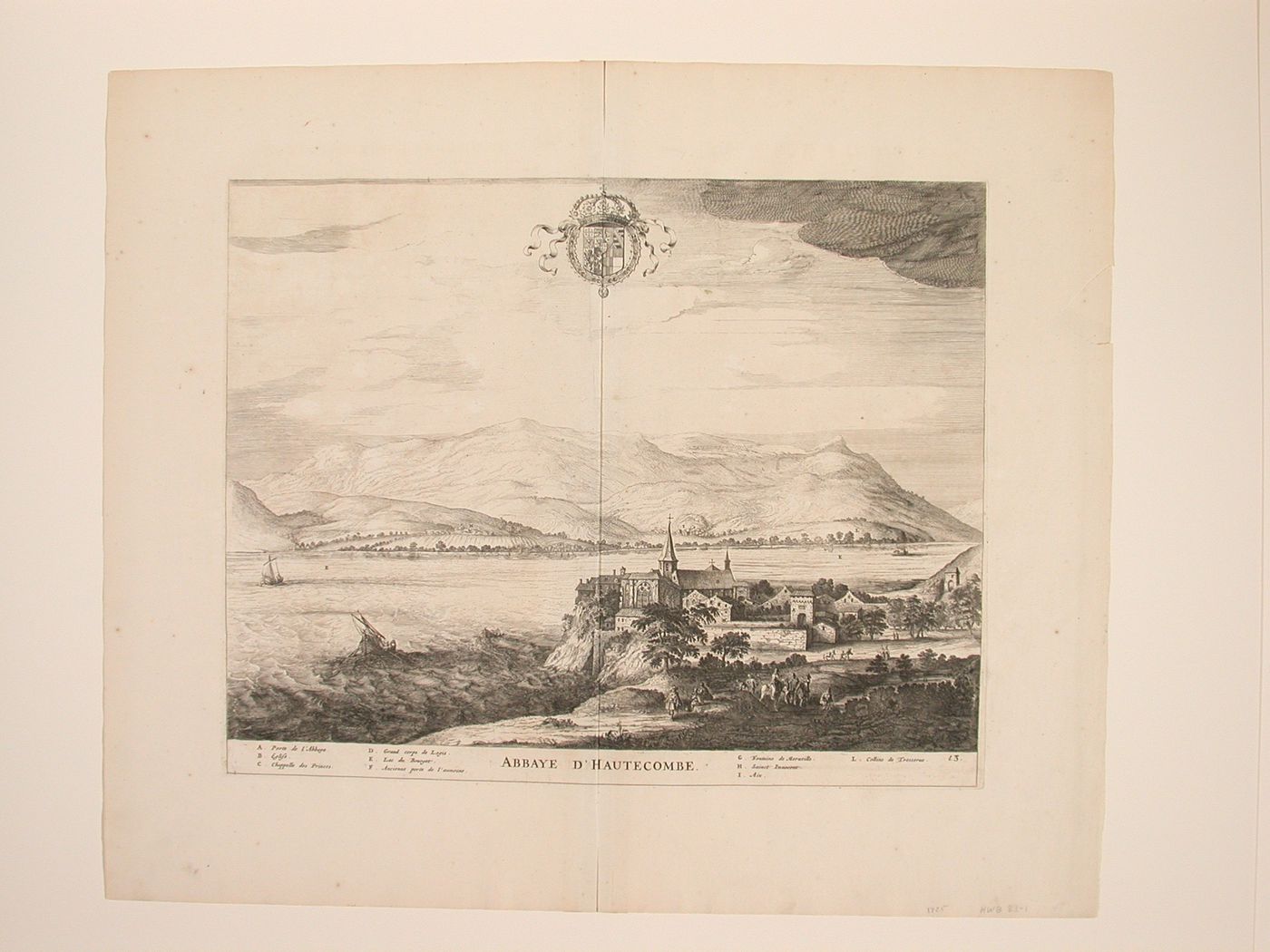 Bird's-eye view of Hautecombe Abbey, France