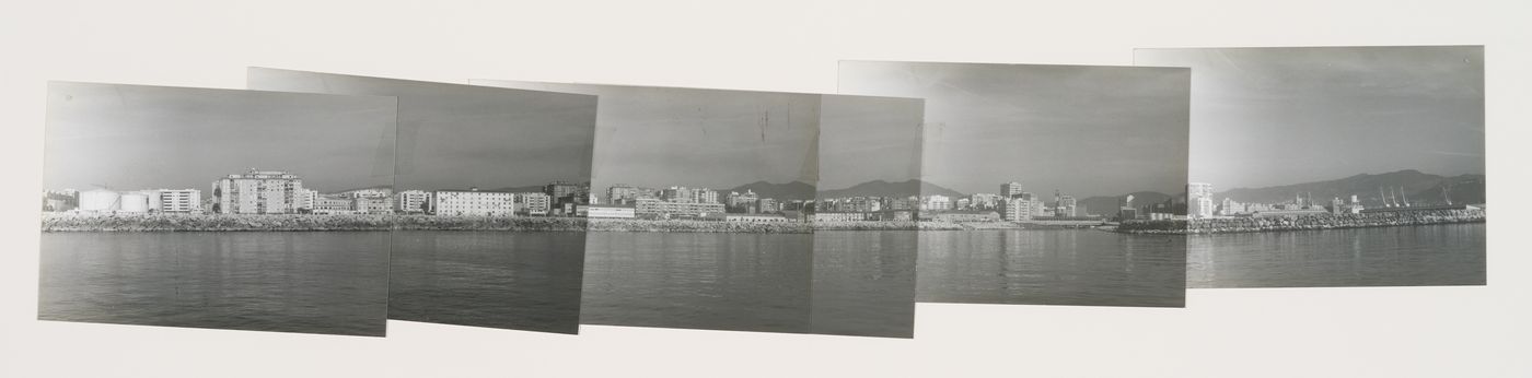 Photomontage of the port, Puerto Málaga, Spain