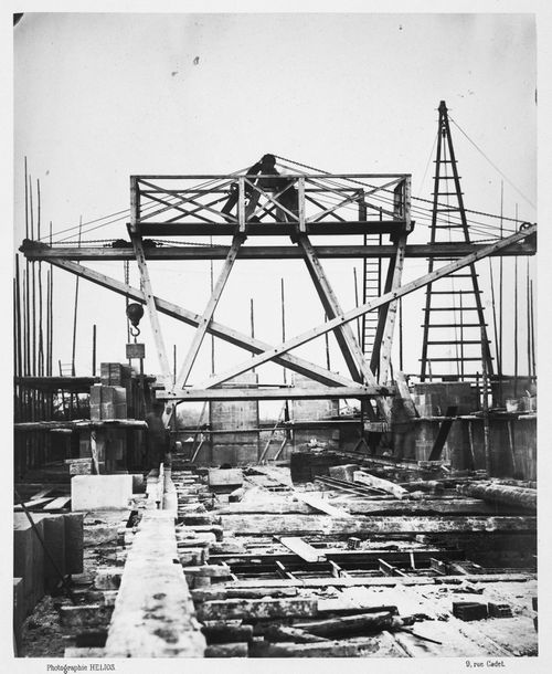 Plate from album ''Chévre-Roulante, Machine Élevatoire pour les Constructions, Inventée Par Jh Cousté''