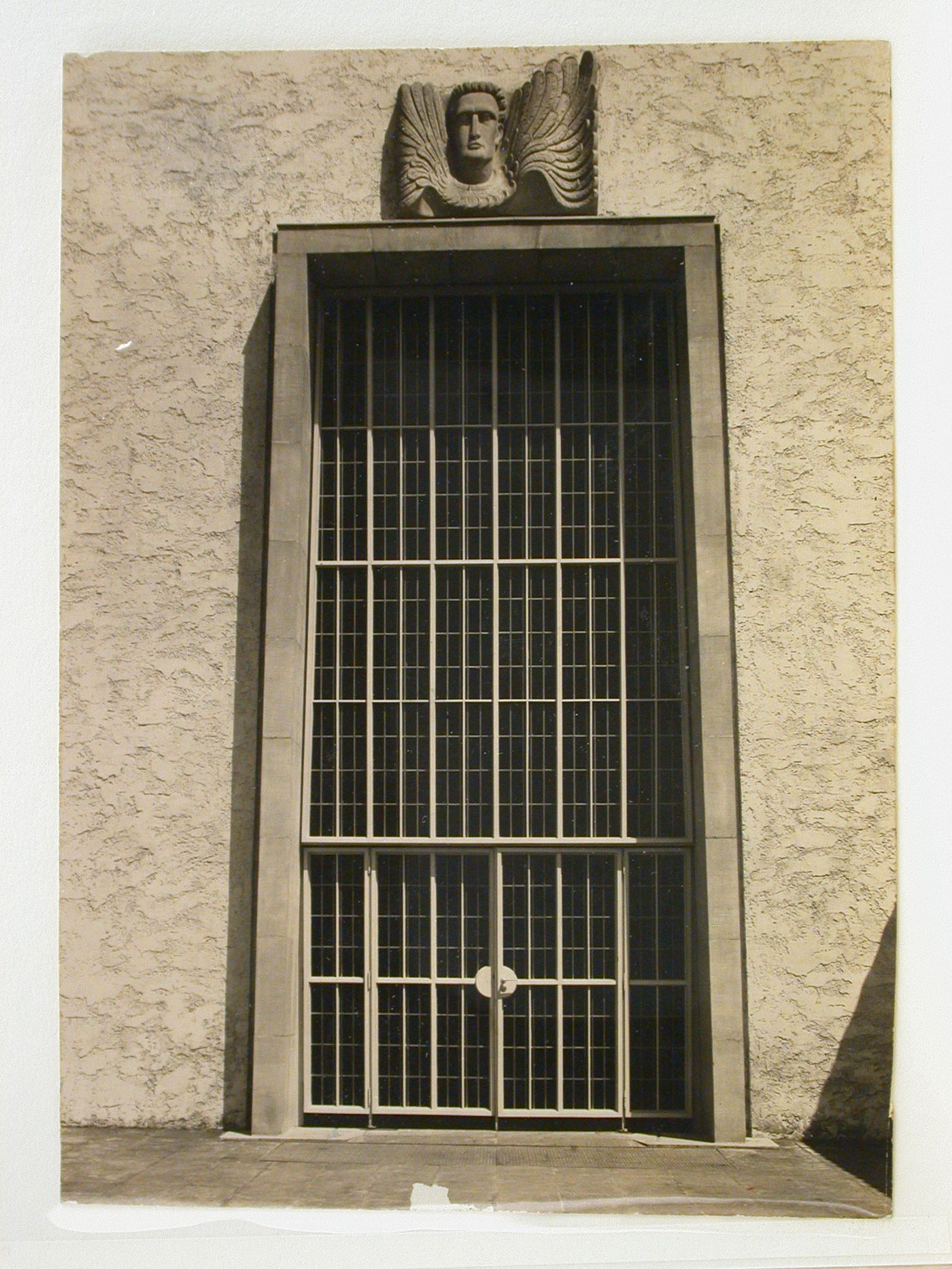 View of main entrance of Cologne Crematorium, Cologne, Germany