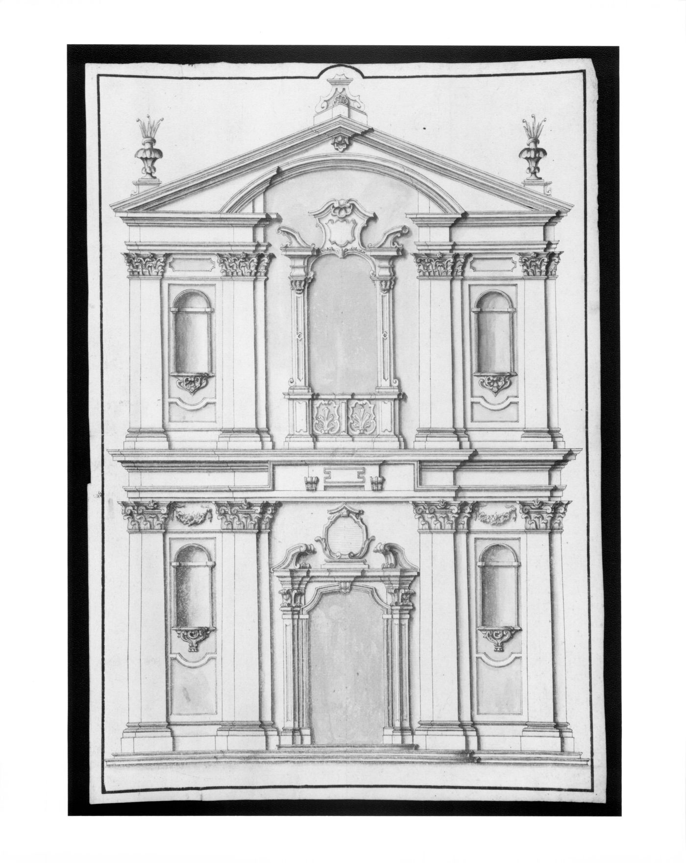 Project for the facade of a church