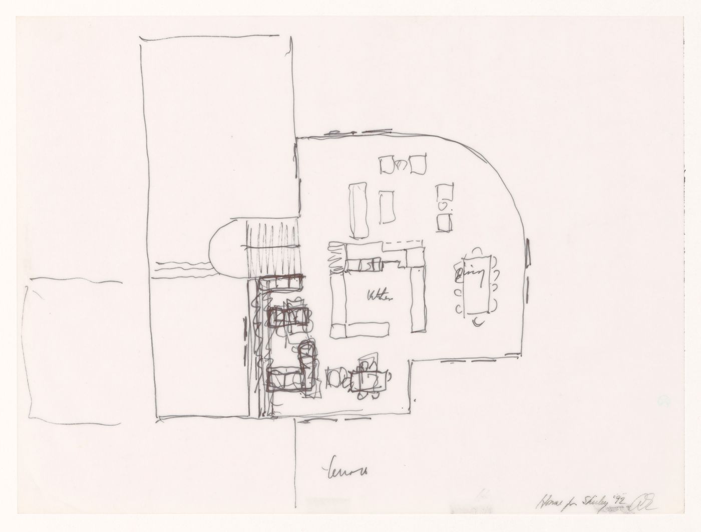 Sketch plan for Shirley MacLaine House, De Baca County, New Mexico