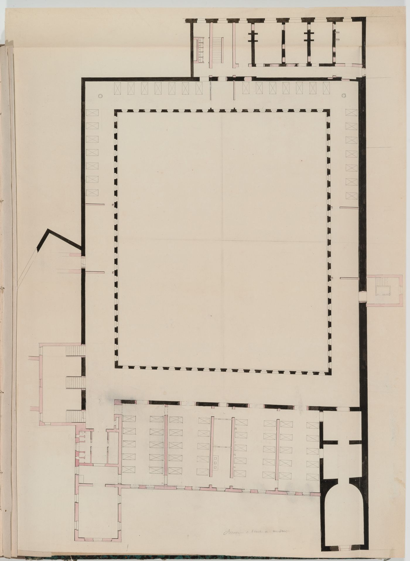 Project for the redevelopment of the École de médecine and surrounding area, Paris: Plan for additions to the Clinique de l'École de médecine