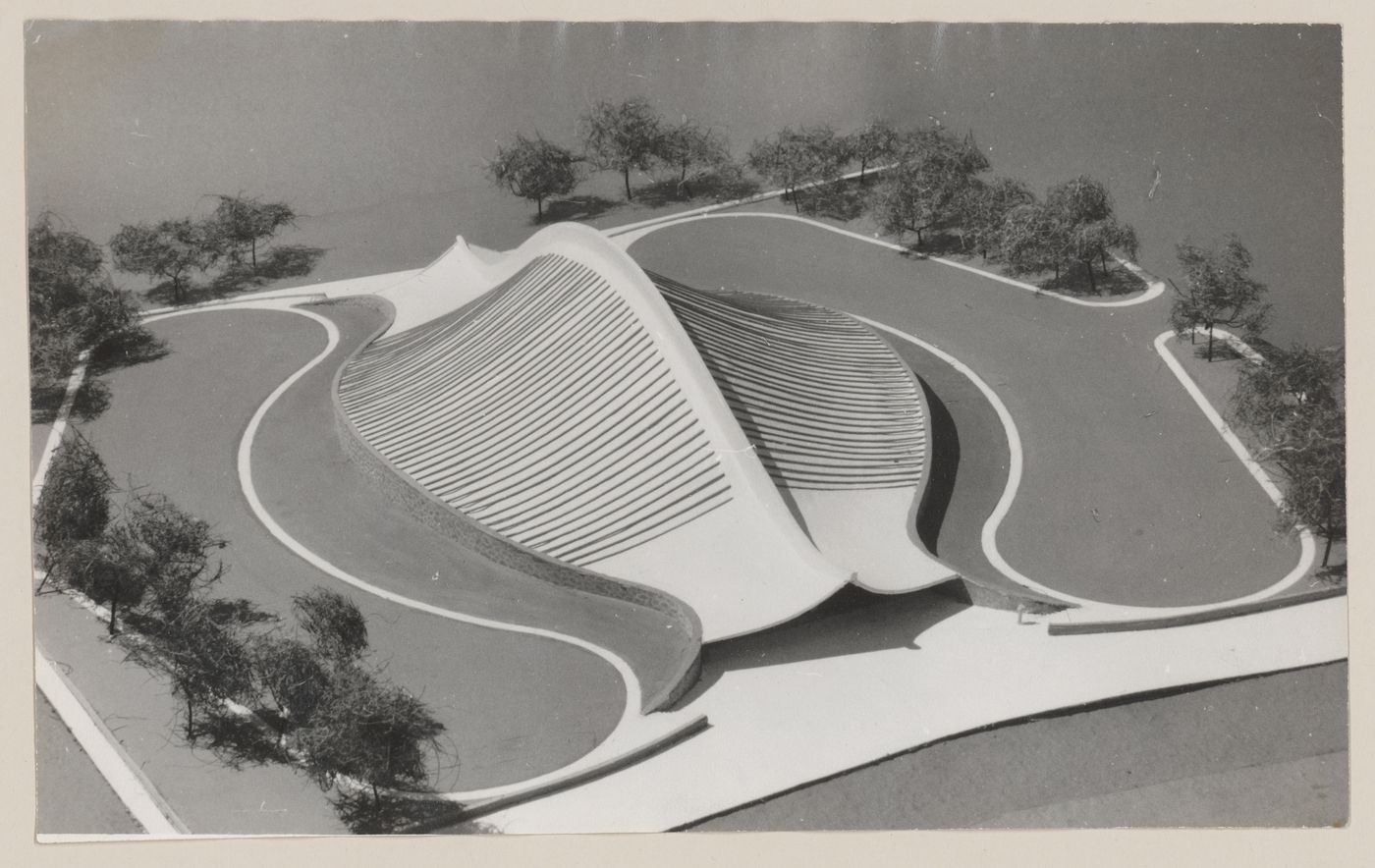 View of model for David S. Ingalls Hockey Rink, New Haven, Connecticut, United States
