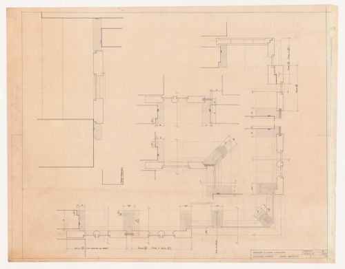 Plans for exterior window frames for Casa Manuel Magalhães, Porto
