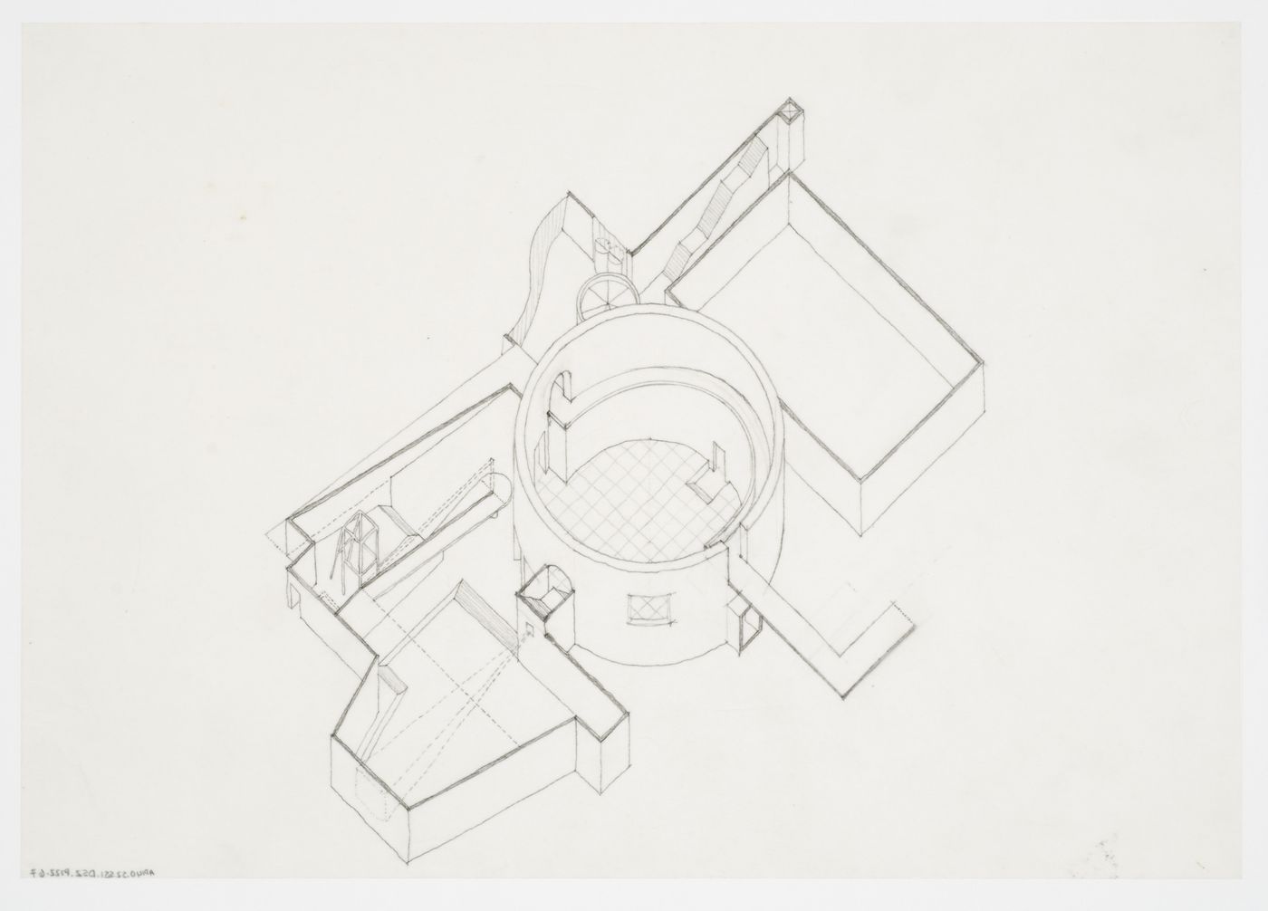 Staatsgalerie, Stuttgart, Germany: axonometric