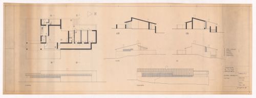 Floor plan, elevations and sections for Casa Rui Feijó, Moledo do Minho, Caminha, Portugal
