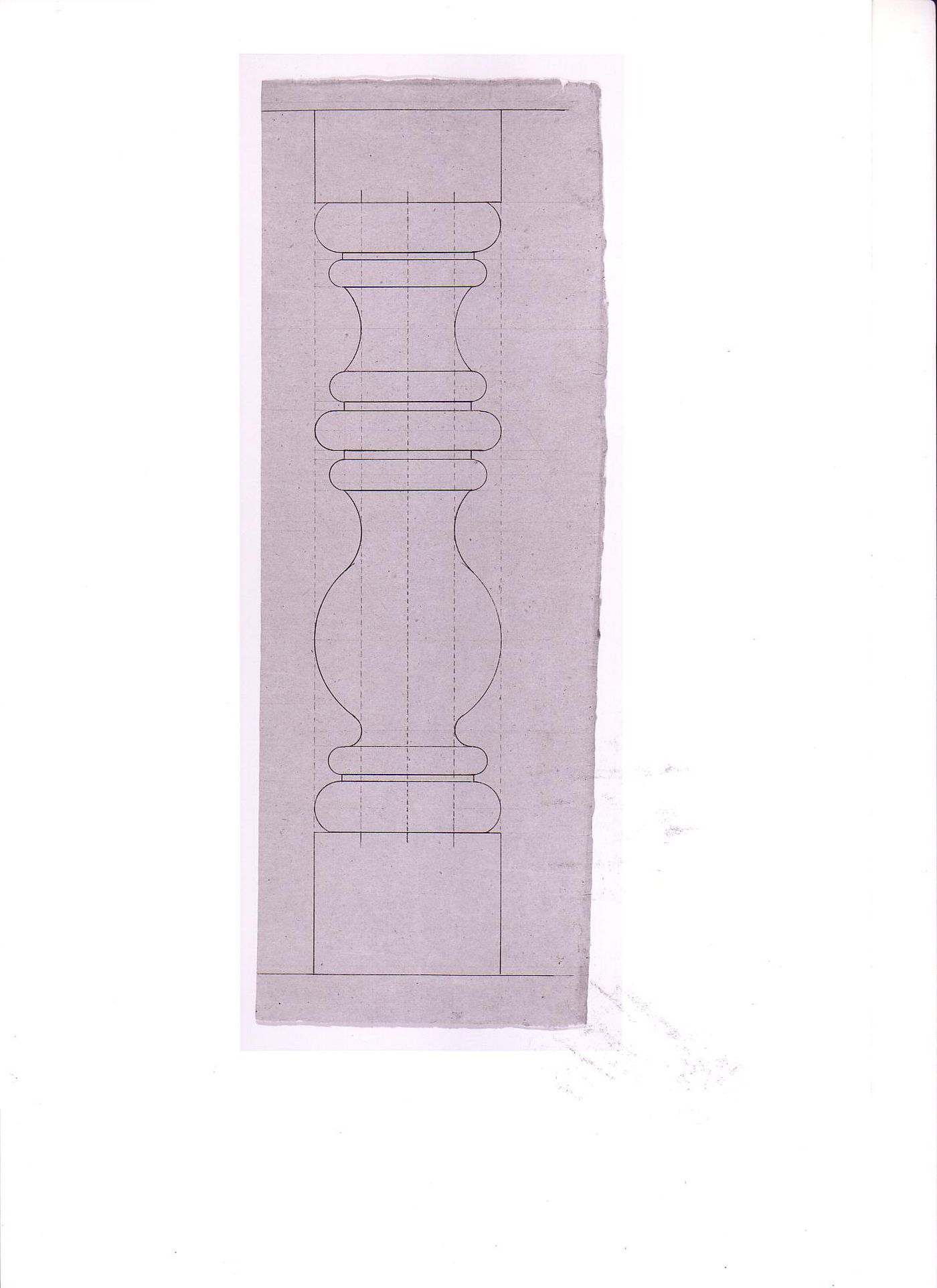 Elevation for a baluster for the tribune [?] for Notre-Dame de Montréal