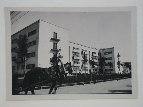 Exterior view of communal housing, Moscow