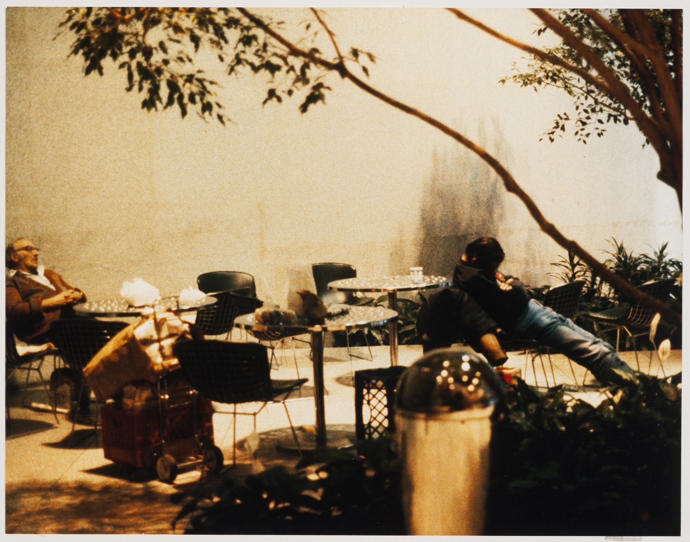 Homeless People in Park Avenue Atrium, New York, N.Y., from the series "Private Public Spaces: The Corporate Atrium Garden"