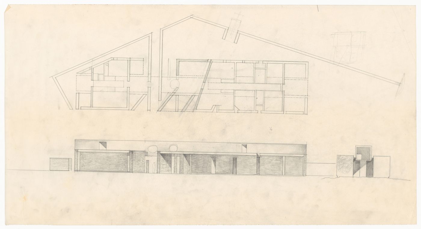 Elevations and plan for Casa Tabanelli, Stintino, Italy