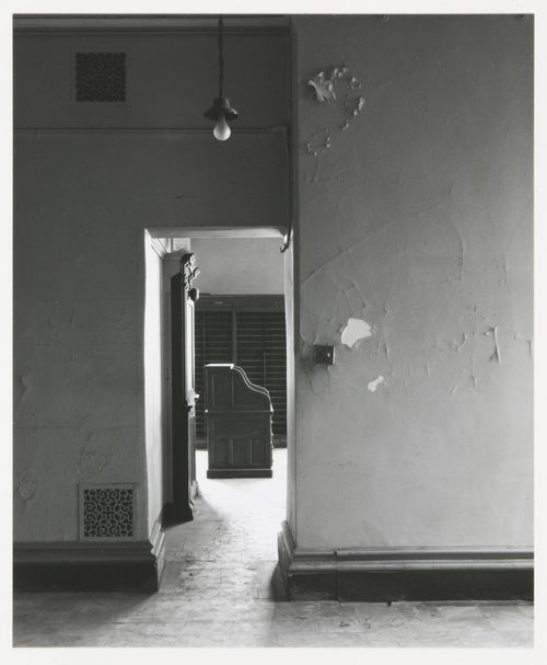 View of rolltop desk, city clerk, second floor, Old City Hall, Boston, Massachusetts, United States