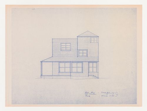 West elevation for the Hanks-Paré Residence, Tuxedo Park, New York