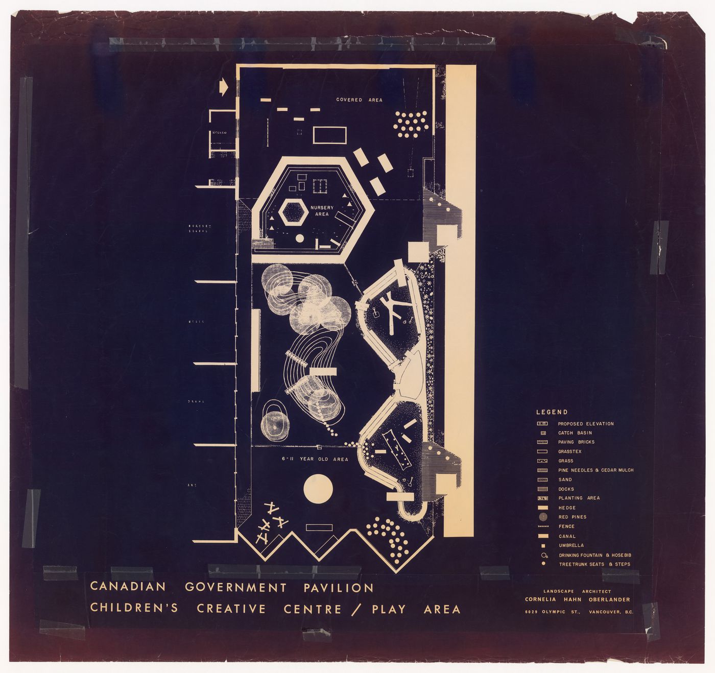 Plan for Children's Creative Centre Playground, Canadian Federal Pavilion, Expo '67, Montréal, Québec