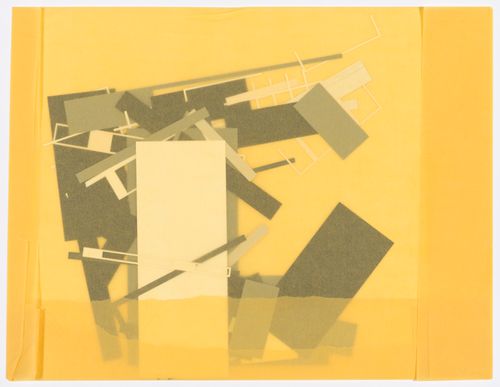 Cutouts for one or more presentation drawing for House X, Bloomfield Hills, Michigan