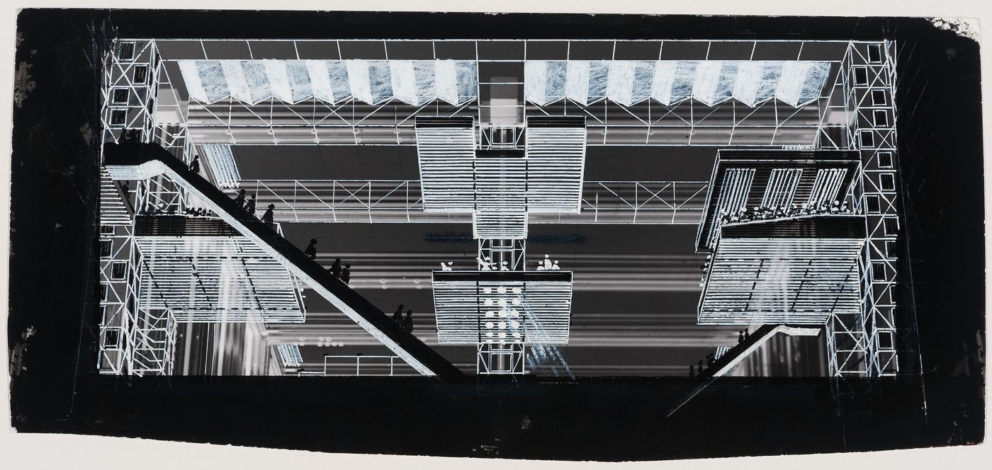 Fun Palace: worm's-eye interior perspective