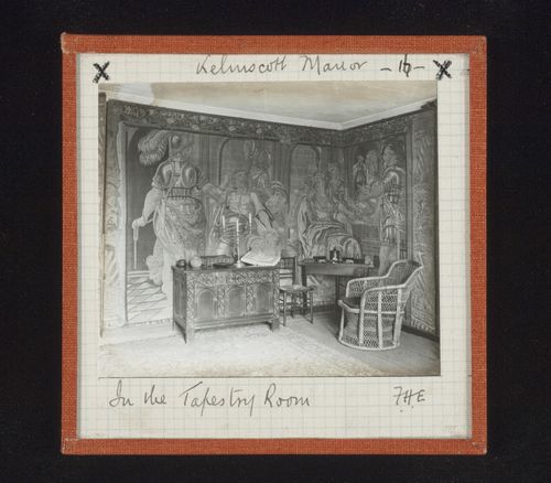 View of Tapestry Room of Kelmscott Manor, Kelmscot, Oxfordshire, England