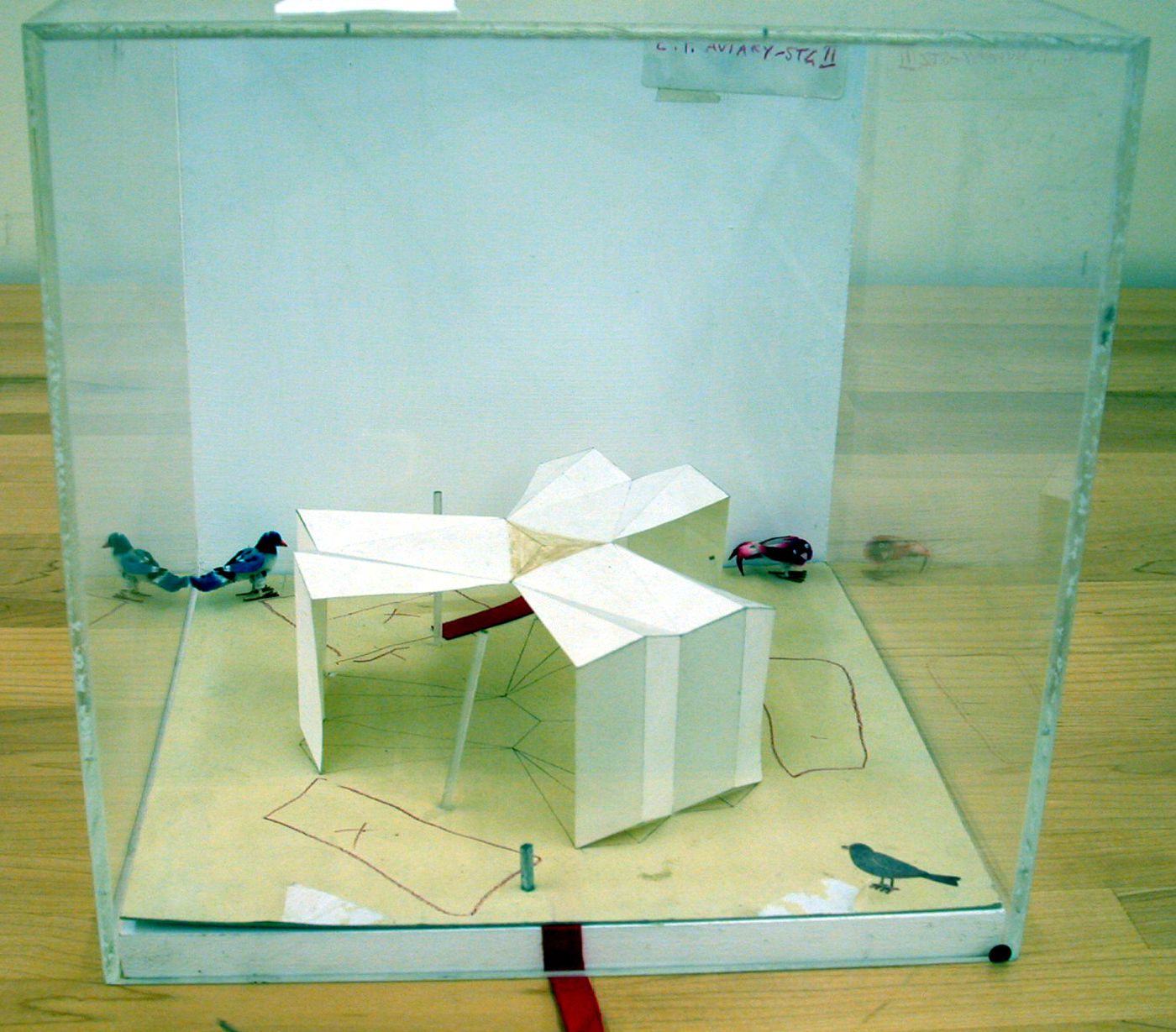 Model of aviary in "Stage 2" configuration for rural site