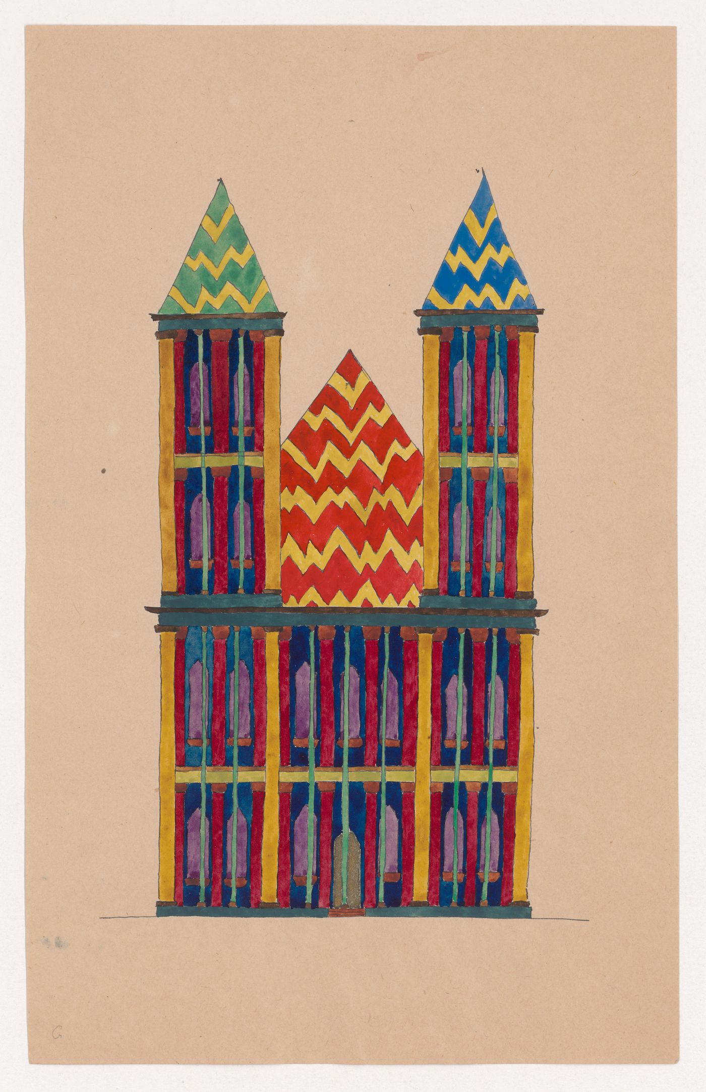 Visionary design for the west façade of a cathedral