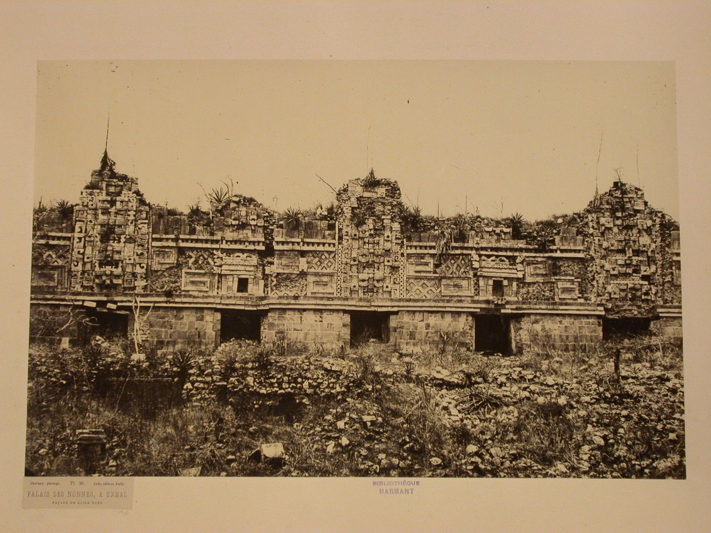 Partial view of the Nunnery Quadrangle showing the northern façade, Uxmal Site, Mexico