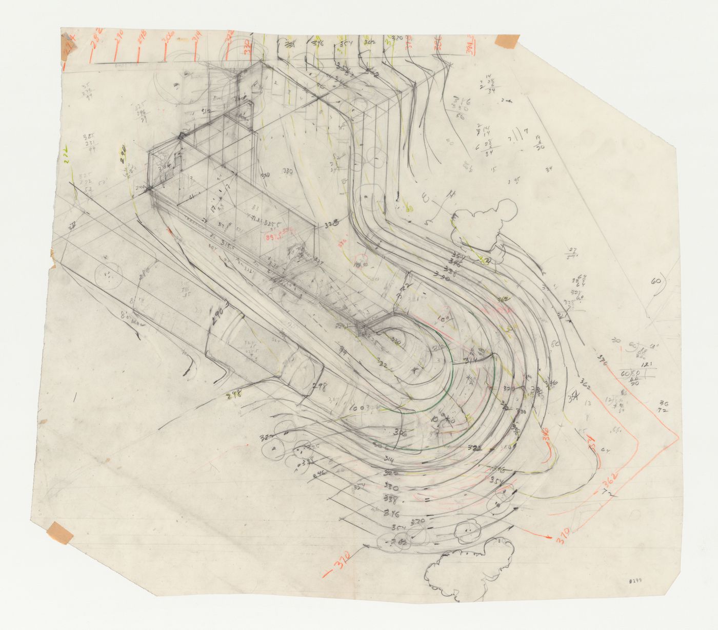 Swedenborg Memorial Chapel, El Cerrito, California: Grading plan for the chapel